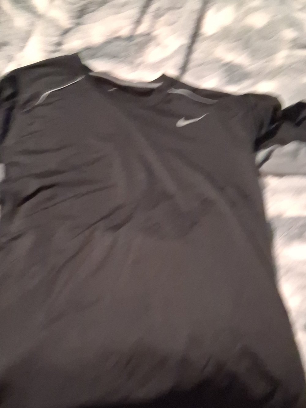Nike Men’s Black Short-Sleeve Performance Tee with Reflective Swoosh